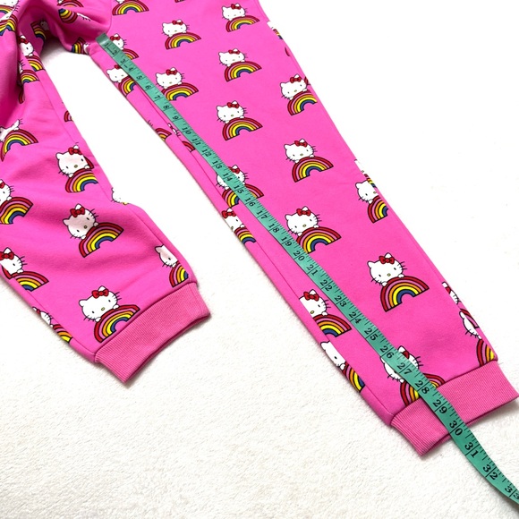 Modcloth X Hello Kitty sz M Sweatpants Joggers Pink Rainbow - Picture 3 of 5